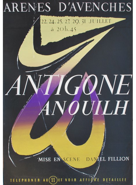 André Pache. Antigone Anouil, Arènes d'Avenches. 1954.
