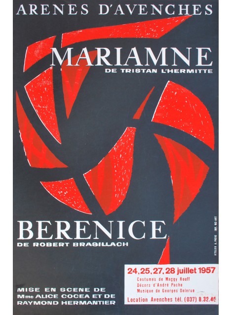 André Pache. Mariamne de Tristan L'Hermitte, Arènes d'Avenches. 1957.