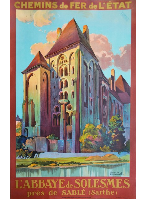 Henry de Renaucourt. L'abbaye de Solesmes. Circa 1935.