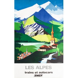 Jean Jacquelin. Les Alpes. SNCF. 1966.