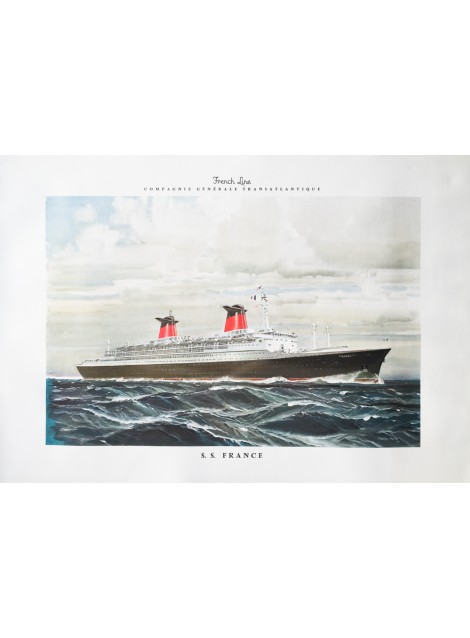 Marin Marie. S.S. France. French Line. Vers 1965.