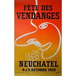 Fête des Vendanges, Neuchâtel. Louis Tinturier. 1952.