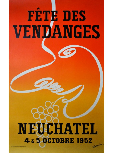 Fête des Vendanges, Neuchâtel. Louis Tinturier. 1952.