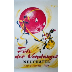 Fête des Vendanges, Neuchâtel. André Huguenin. 1955.