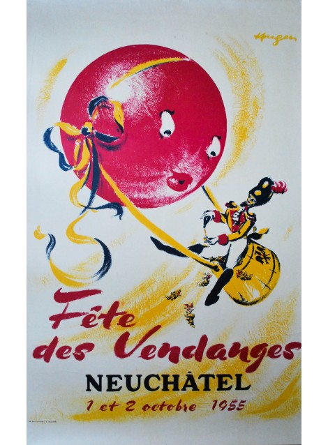 Fête des Vendanges, Neuchâtel. André Huguenin. 1955.