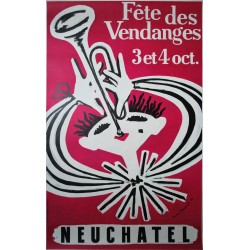 Fête des Vendanges, Neuchâtel. André Huguenin. 1953.