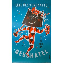 Fête des Vendanges, Neuchâtel. Claude Humbert. 1954.
