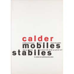 Fridolin Müller. Calder, Mobiles, Stabiles, Zürich. 1960.