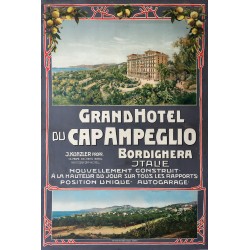Gand Hôtel du Cap Ampeglio, Bordighera. Vers 1905.