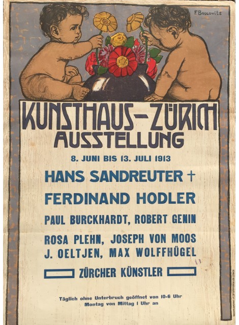 Fritz Boscovitz. Kunsthaus-Zürich Ausstellung Sandreuter, Hodler. 1913.