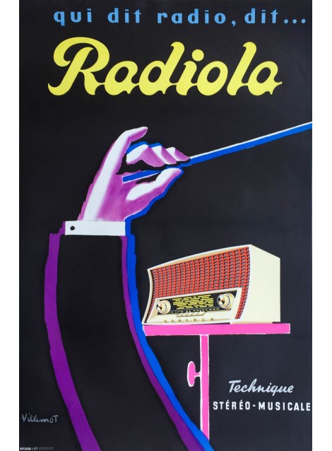 Bernard Villemot. Radiola. Vers 1960.