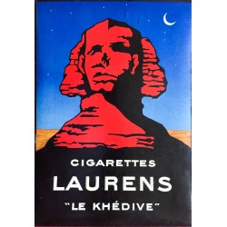 Cigarettes Laurens "Le Khédive". Vers 1925.