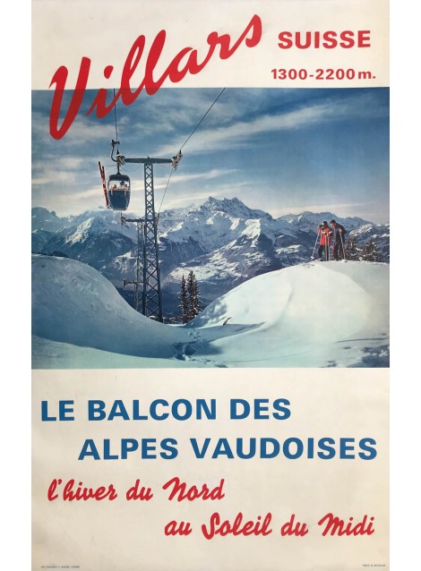 Villars. Le balcon des Alpes vaudoises. Vers 1970.