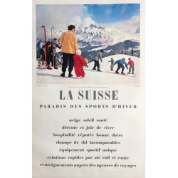 Philipp Giegel. La Suisse, paradis des sports d'hiver. 1951.