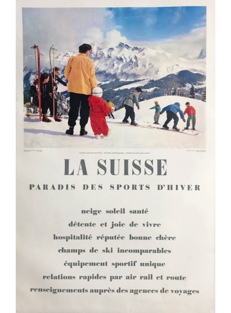 Philipp Giegel. La Suisse, paradis des sports d'hiver. Ca 1955.