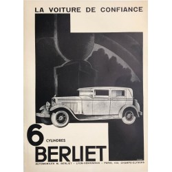 Berliet 6 cylindres. La voiture de confiance. Vers 1930