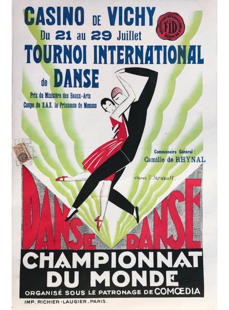 S. Strakoff. Championnat du monde de danse. Vichy. 1928.