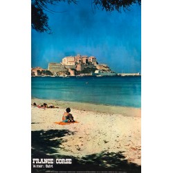 Bottin. Calvi, la mer. France, Corse. 1975.