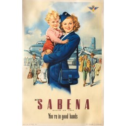 With Sabena, you're in good hands. Ca 1950.