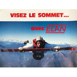 Visez le sommet... avec Elan. Ski. Ca 1980.