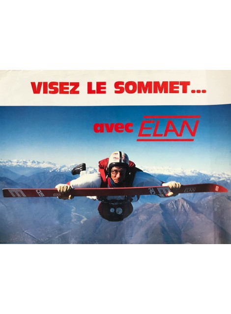 Visez le sommet... avec Elan. Ski. Ca 1980.