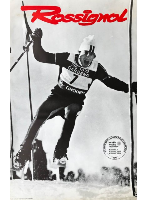 Skis Rossignol. Val Gardena. 1970.