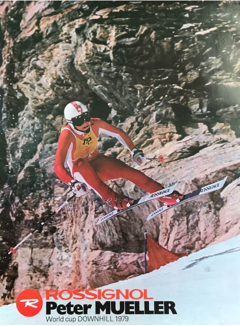 Skis Rossignol. Peter Mueller. 1979.