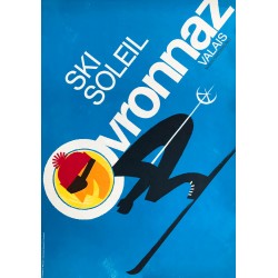 L. Lavanchy, F. Maumary. Ovronnaz, ski, soleil. 1974.