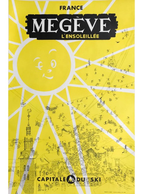 Yves Laty. Megève l'ensoleillée. 1959.