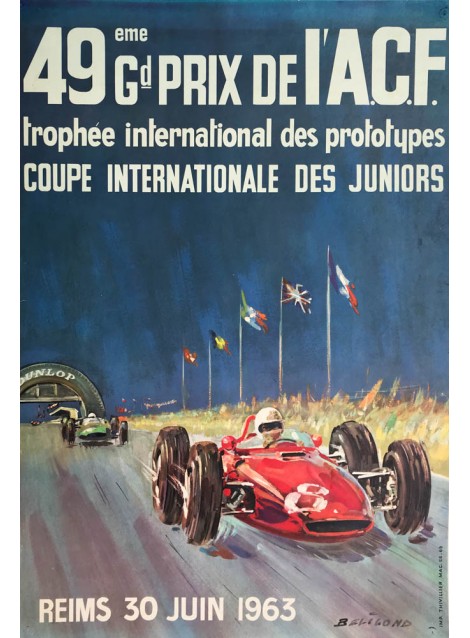 Michel Béligond. 49ème Grand Prix de l'ACF, Reims. 1963.
