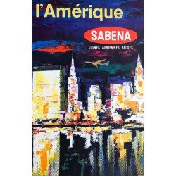 Brisart. Sabena. L'Amérique. Ca 1955.