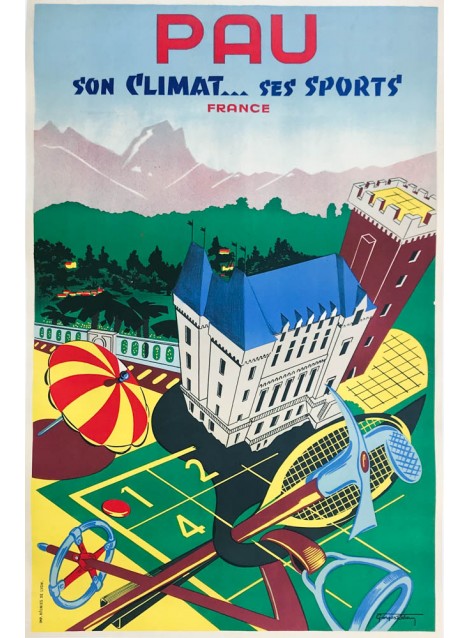 Georges Reben. Pau, son climat... ses sports. Circa 1935