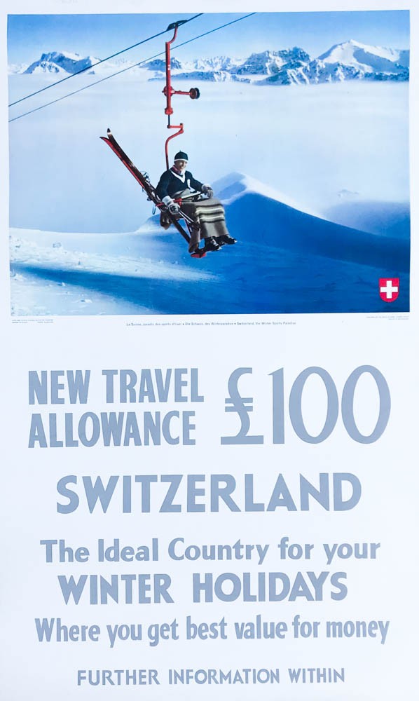 La Suisse, paradis des sports d'hiver. Circa 1950. - Posters We Love