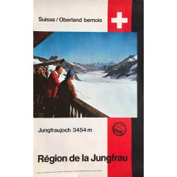 Région de la Jungfrau. Jungfraujoch 3454 m. Ca 1970.