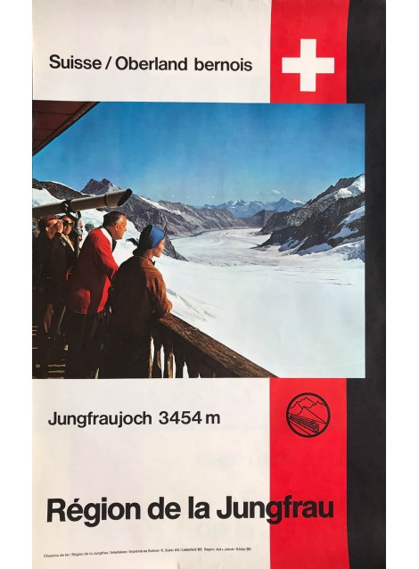 Région de la Jungfrau. Jungfraujoch 3454 m. Ca 1970.