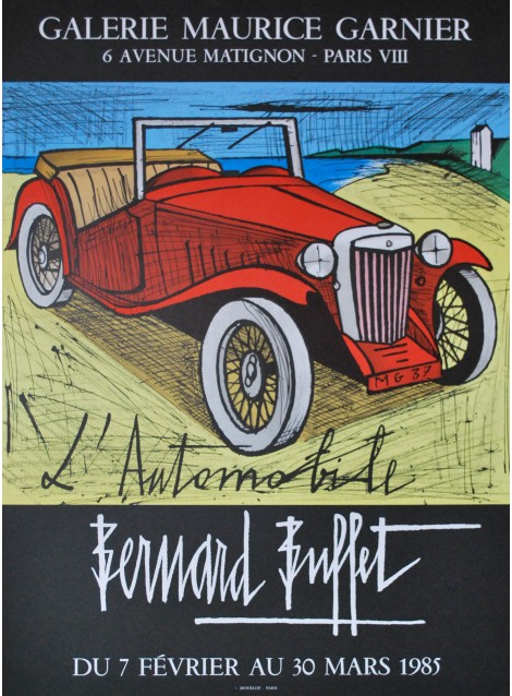 Exposition Paris "L'Automobile". Bernard Buffet. 1985.