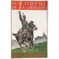 Ernst Beyeler. Fête fédérale des sous-officiers, Neuchâtel. 1905.