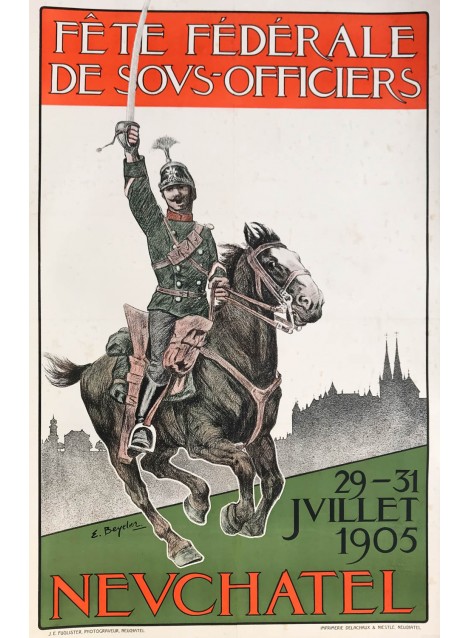 Ernst Beyeler. Fête fédérale des sous-officiers, Neuchâtel. 1905.