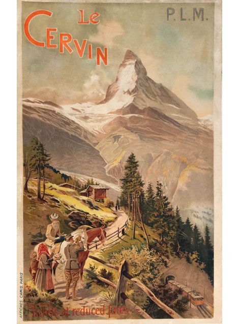 Louis Trinquier-Trianon. Le Cervin. Zermatt. PLM. Ca 1900.. .