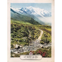 Feher. Le Mont-Blanc vu du Col de Balme. Vers 1950.