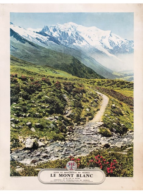 Feher. Le Mont-Blanc vu du Col de Balme. Vers 1950.