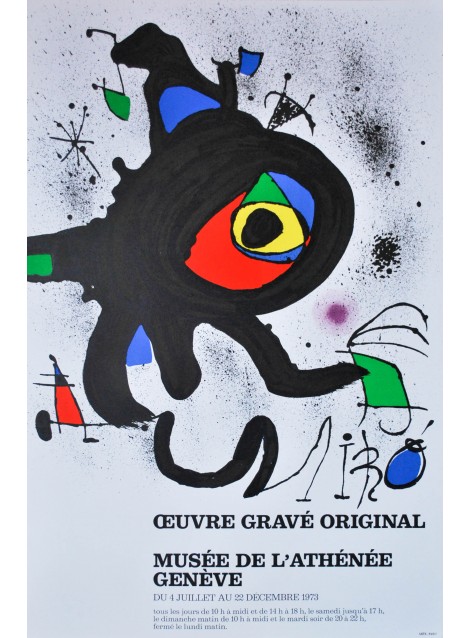 Exposition Genève. Joan Miró. 1973.
