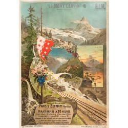 F. Hugo d'Alési. Le Mont Cervin. PLM. Vers 1893.