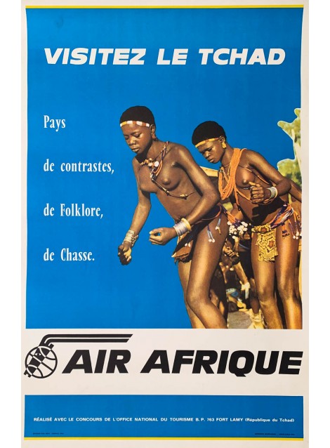 Visitez le Tchad. Air Afrique. Ca 1960.