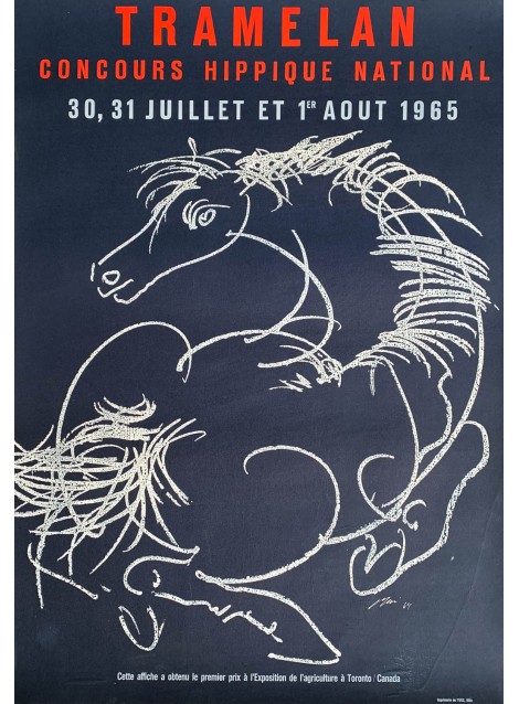 Hans Erni. Concours hippique Tramelan. 1965.