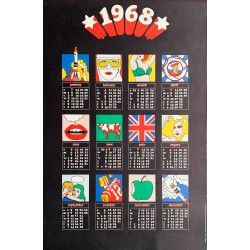 Popprint. Calendar 1968. Pop Art Poster. 1968