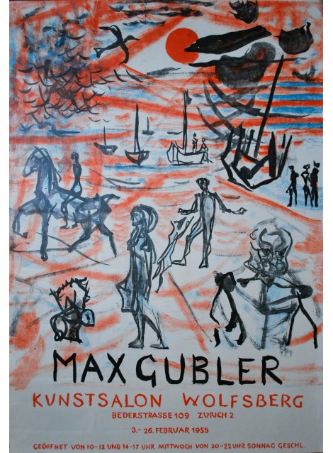 Ausstellung Zürich. Max Gubler. 1955.