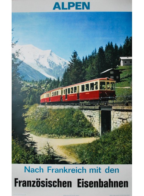 Alpen, Französische Eisenbahnen. M.g. Lafontant. 1966.