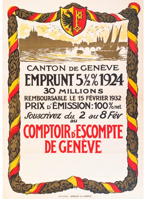 E.S. Canton de Genève. Emprunt. 1924.