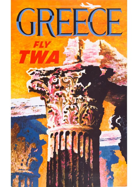 David Klein. Greece. Fly TWA. 1959.